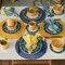 Manhattan Comfort Actual 32 Piece Dinner Set, Service for 8 in Yellow and Blue 2-AM19-1922 - alternate 3
